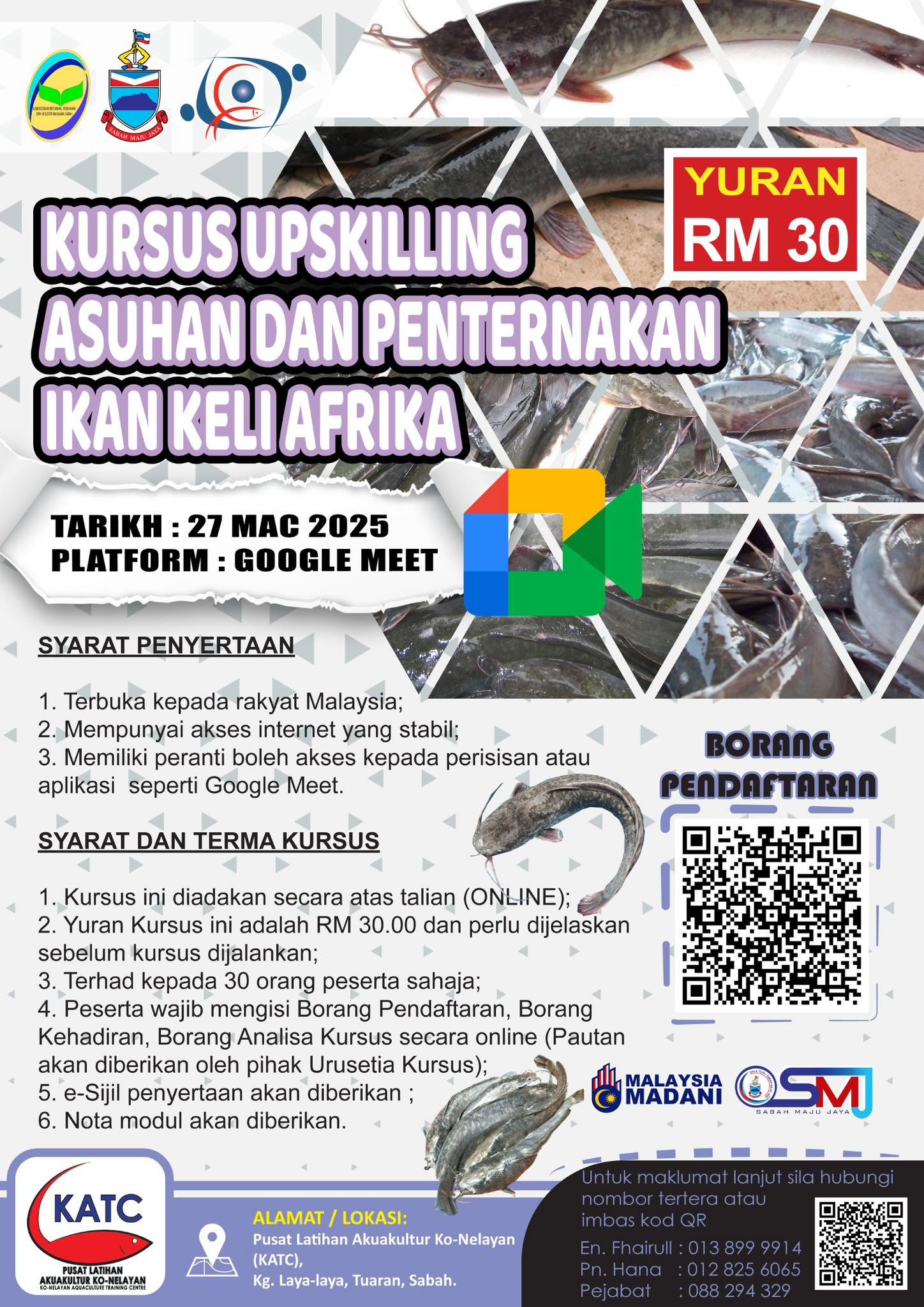 Kursus Upskilling Asuhan & Penternakan Ikan Keli Afrika