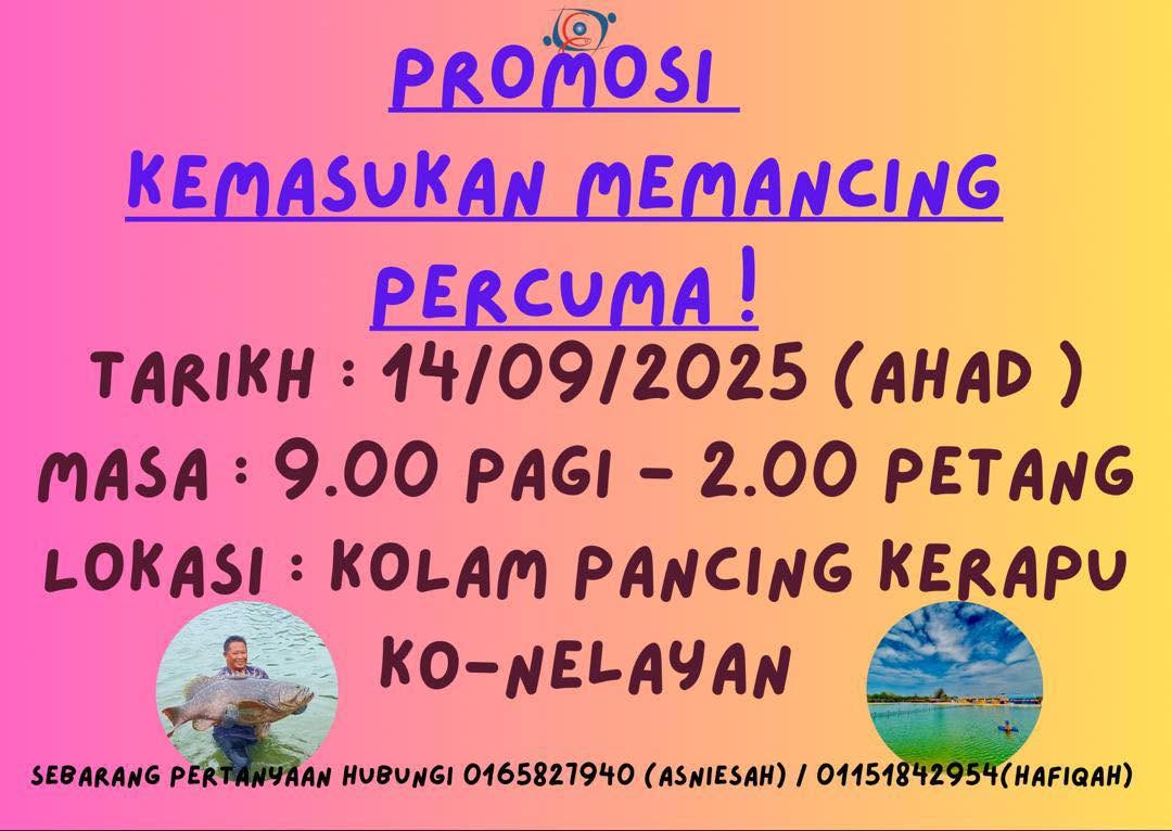 Promosi Kemasukan Memancing Percuma