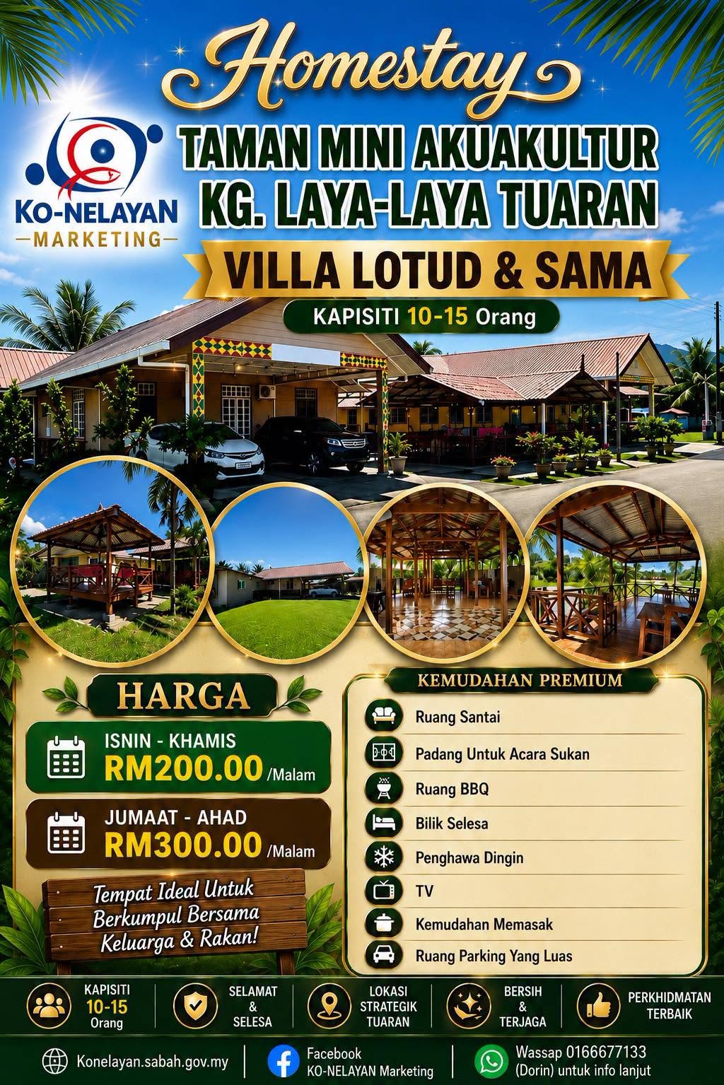 Hebahan Homestay Taman Mini Akuakultur Ko-Nelayan